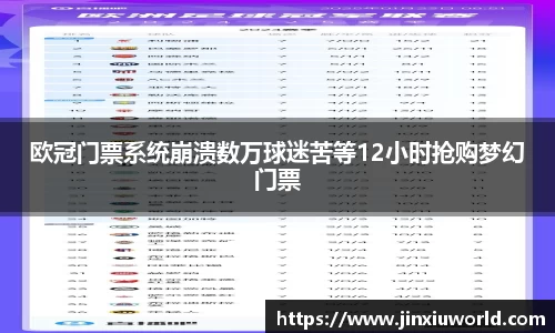 欧冠门票系统崩溃数万球迷苦等12小时抢购梦幻门票