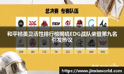和平精英灵活性排行榜揭晓EDG战队荣登第九名引发热议